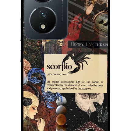 Scorpio Zodiac Vivo T2 5G Glass Case Back Cover by Casekaro