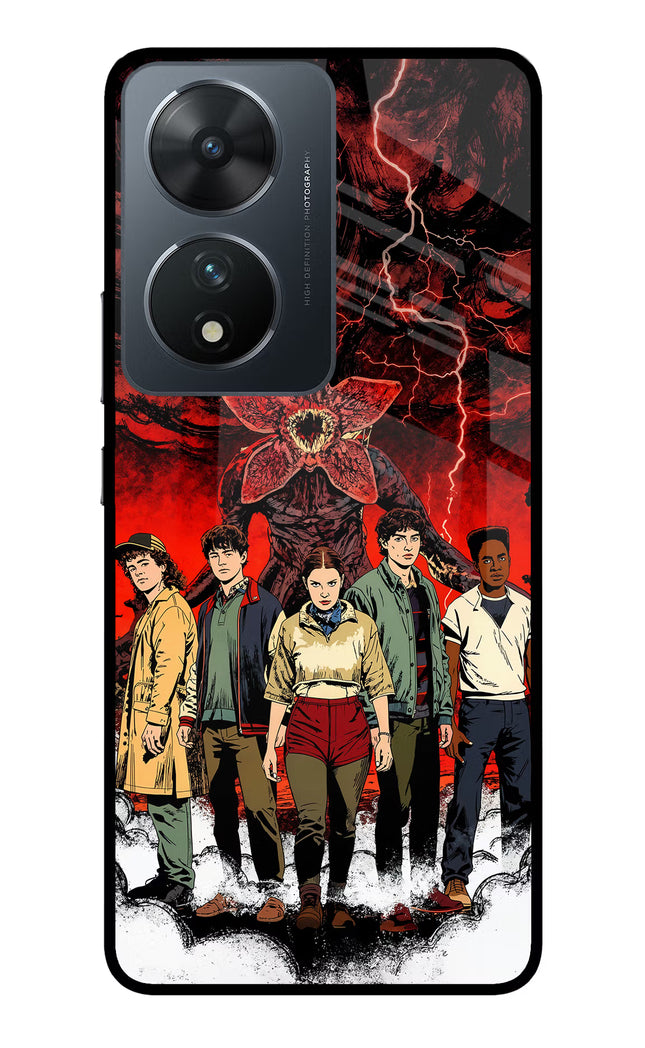 Ordinary Things Characters Vivo T2 5G Glass Case Back Cover by Casekaro