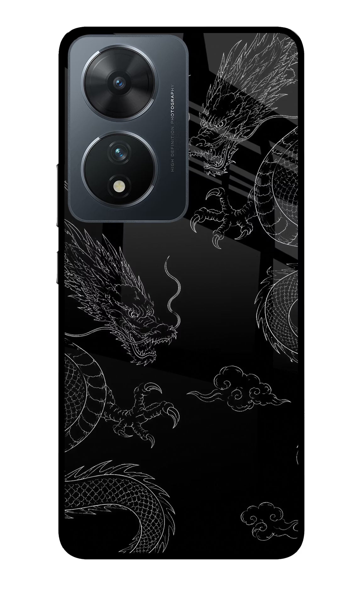 Twin Dragons Vivo T2 5G Glass Case
