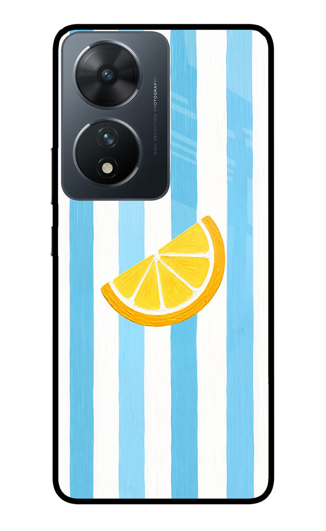 Summer Lemon Vivo T2 5G Glass Case Back Cover by Casekaro