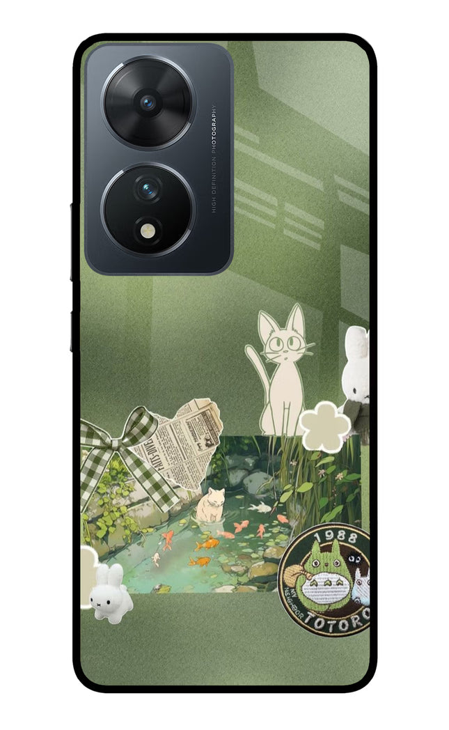 Aesthetic anime Vivo T2 5G Glass Case Back Cover by Casekaro