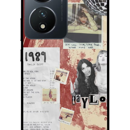 Taylor Swift Vivo T2 5G Glass Case Back Cover by Casekaro