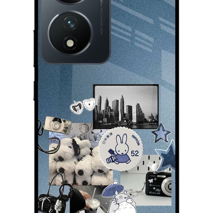Miffy Vivo T2 5G Glass Case Back Cover by Casekaro