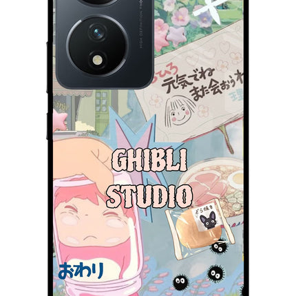 Studio Ghibli Vivo T2 5G Glass Case Back Cover by Casekaro