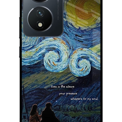 Softcore Vivo T2 5G Glass Case Back Cover by Casekaro