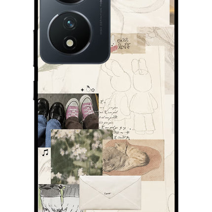 Soft Aesthetic Vivo T2 5G Glass Case Back Cover by Casekaro