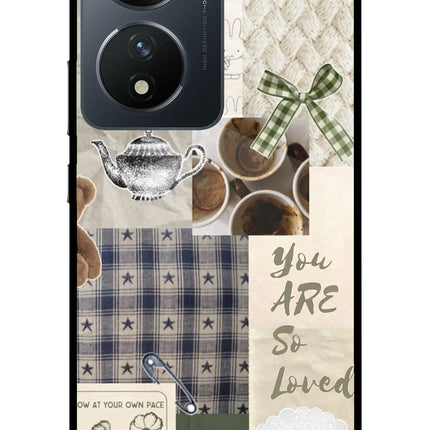 Cookie Vivo T2 5G Glass Case Back Cover by Casekaro
