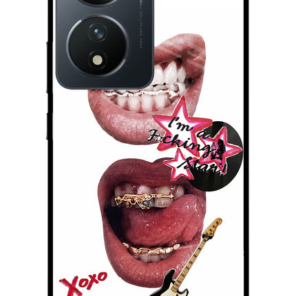 Rockstar Vivo T2 5G Glass Case Back Cover by Casekaro
