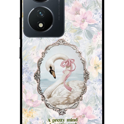 Pretty Mind Pretty Soul Vivo T2 5G Glass Case Back Cover by Casekaro