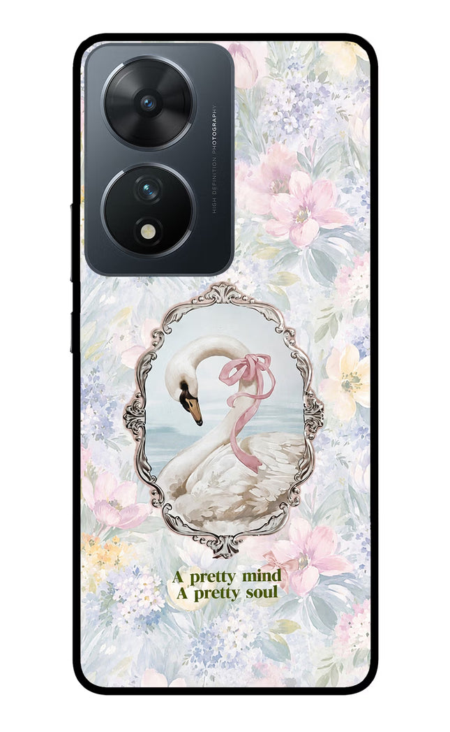 Pretty Mind Pretty Soul Vivo T2 5G Glass Case Back Cover by Casekaro