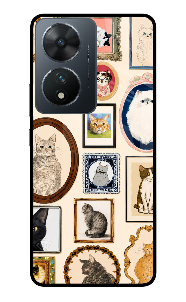 Mirror Cats Vivo T2 5G Glass Case Back Cover by Casekaro