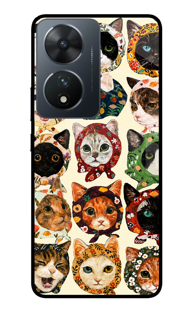 Cool Cat Vivo T2 5G Glass Case Back Cover by Casekaro