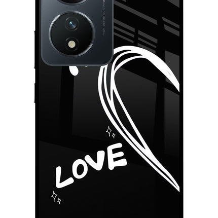 Love Line Vivo T2 5G Glass Case Back Cover by Casekaro