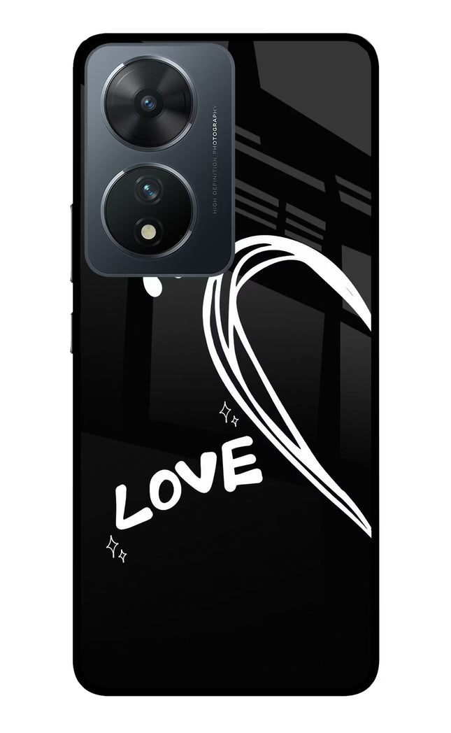 Love Line Vivo T2 5G Glass Case Back Cover by Casekaro