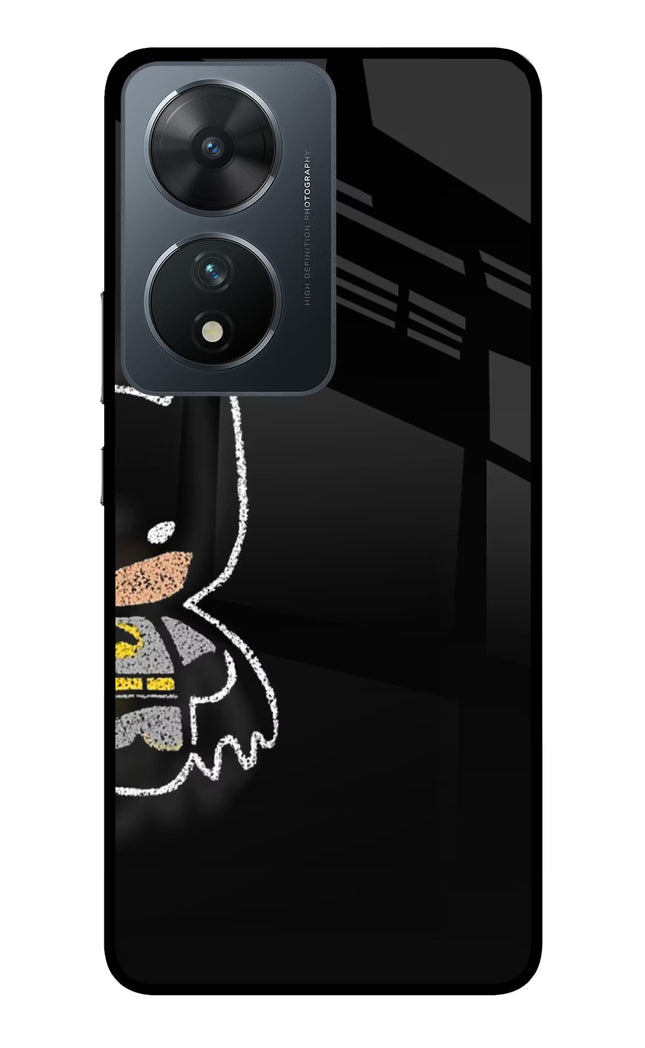 Bat Kitty Vivo T2 5G Glass Case Back Cover by Casekaro