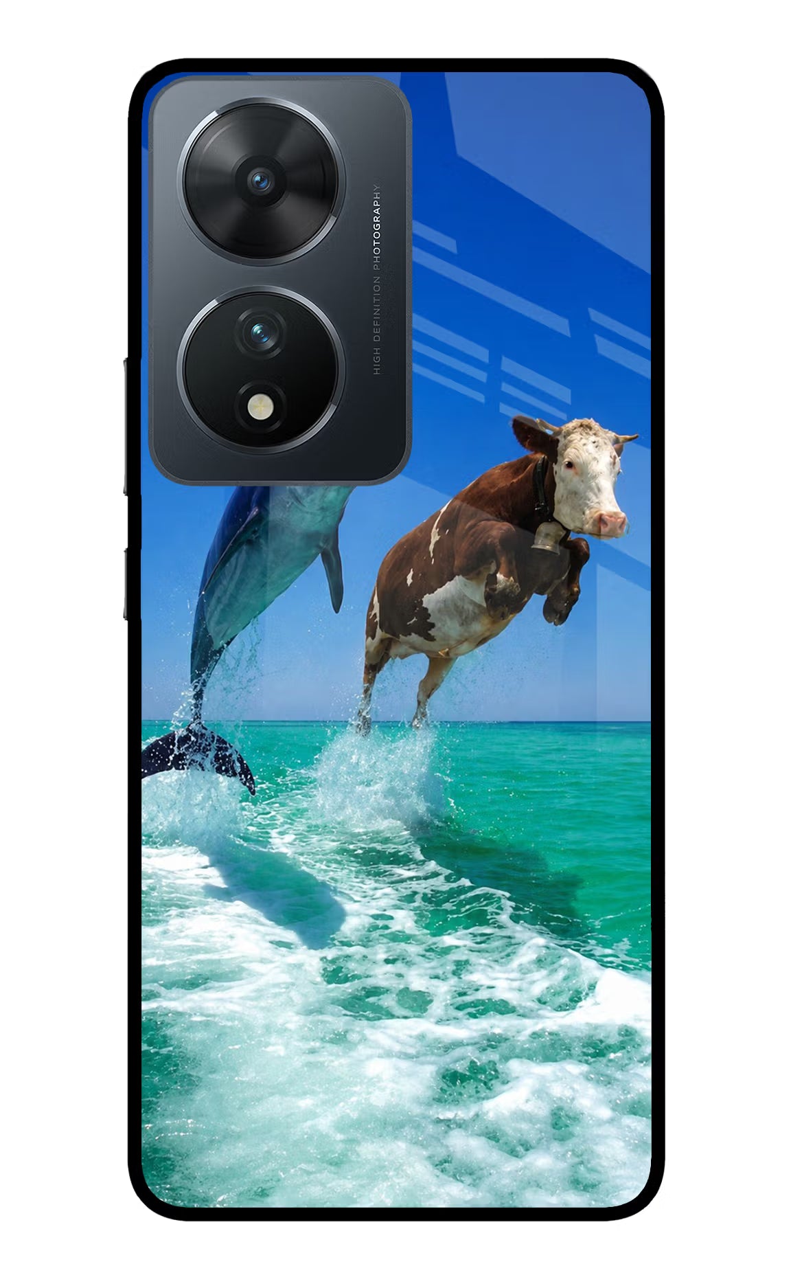 Dolphin vs Cow Vivo T2 5G Glass Case