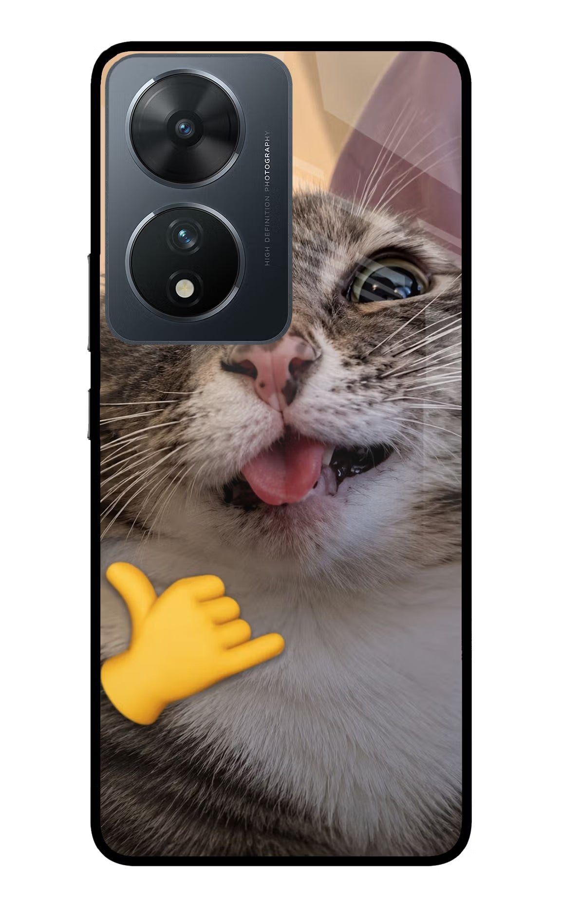 Silly Cat Call Vivo T2 5G Glass Case