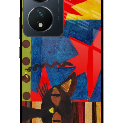 Pop Cat Vivo T2 5G Glass Case