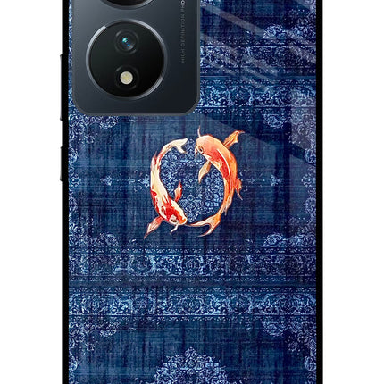 Koi Blue Vivo T2 5G Glass Case
