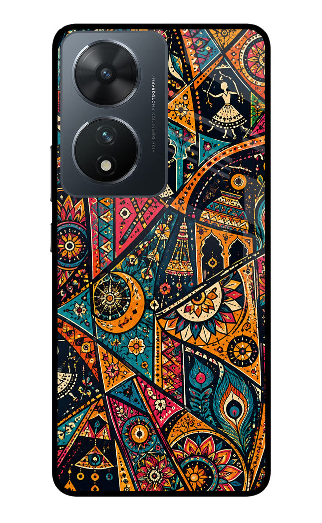 Folk Print Vivo T2 5G Glass Case