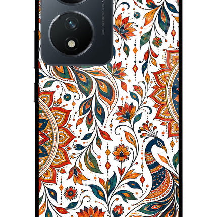 White Mayura Vivo T2 5G Glass Case