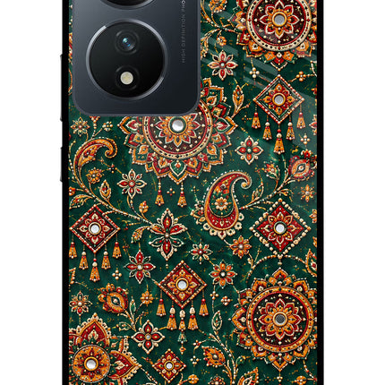 Green Pataka Vivo T2 5G Glass Case