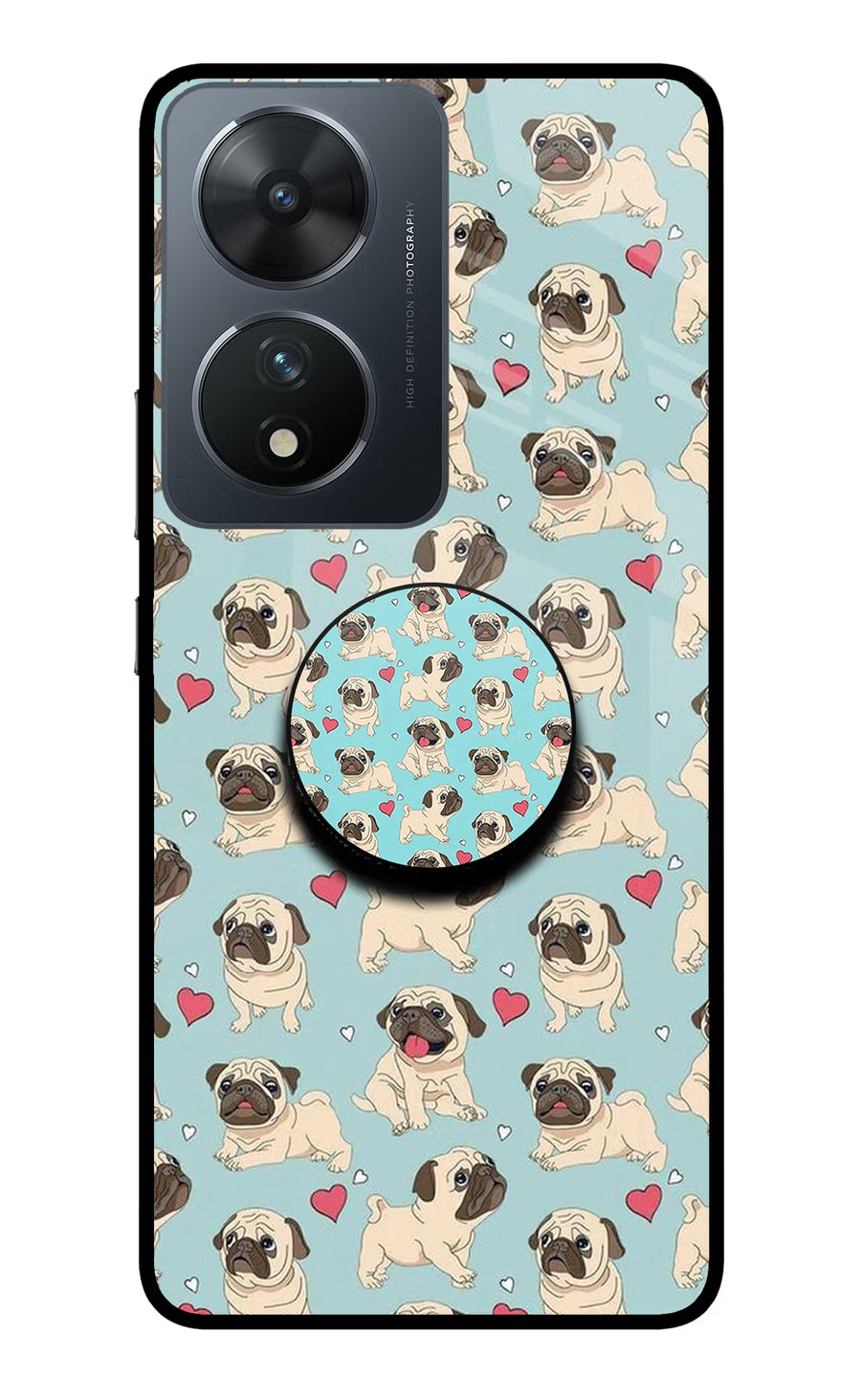Pug Dog Vivo T2 5G Pop Case, Glass case