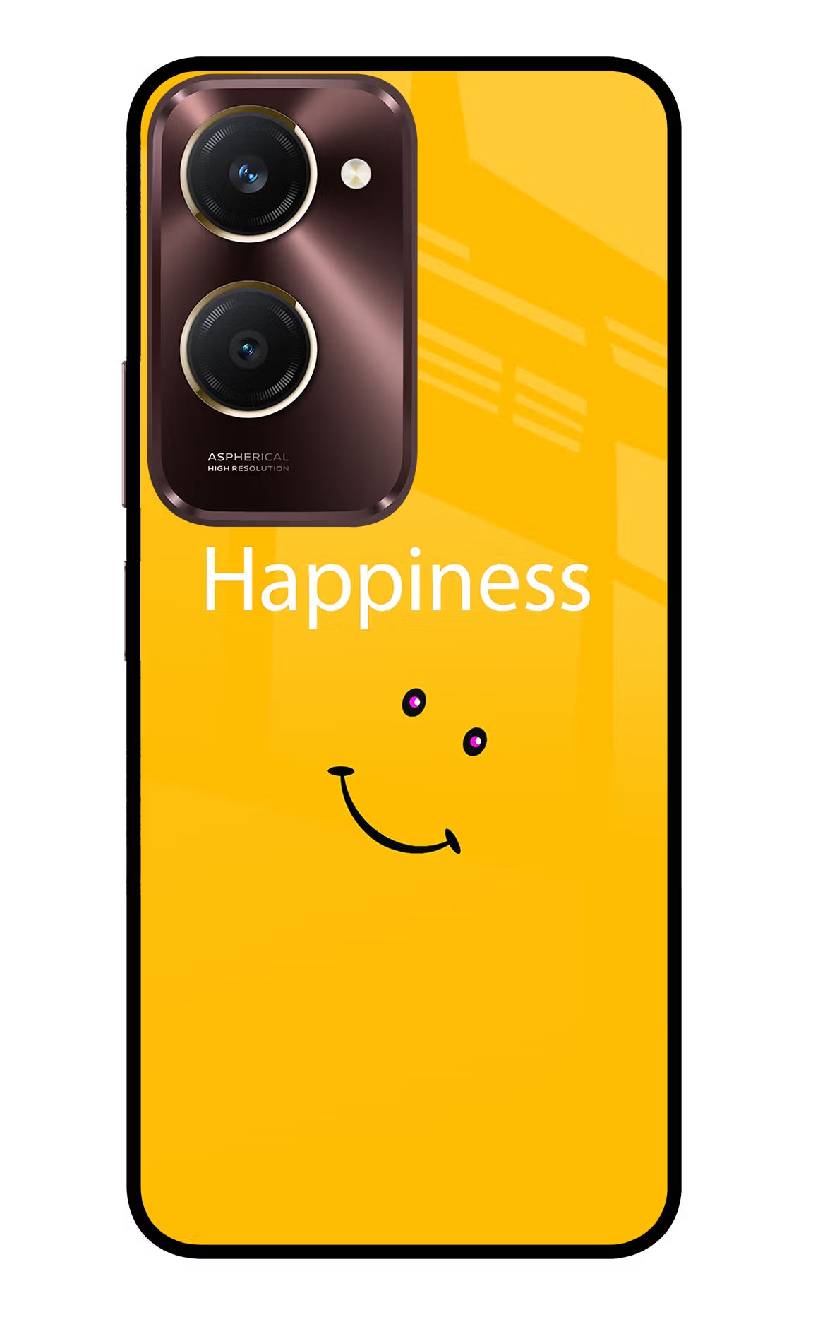 Happiness With Smiley Vivo Y28s 5G Glass Case