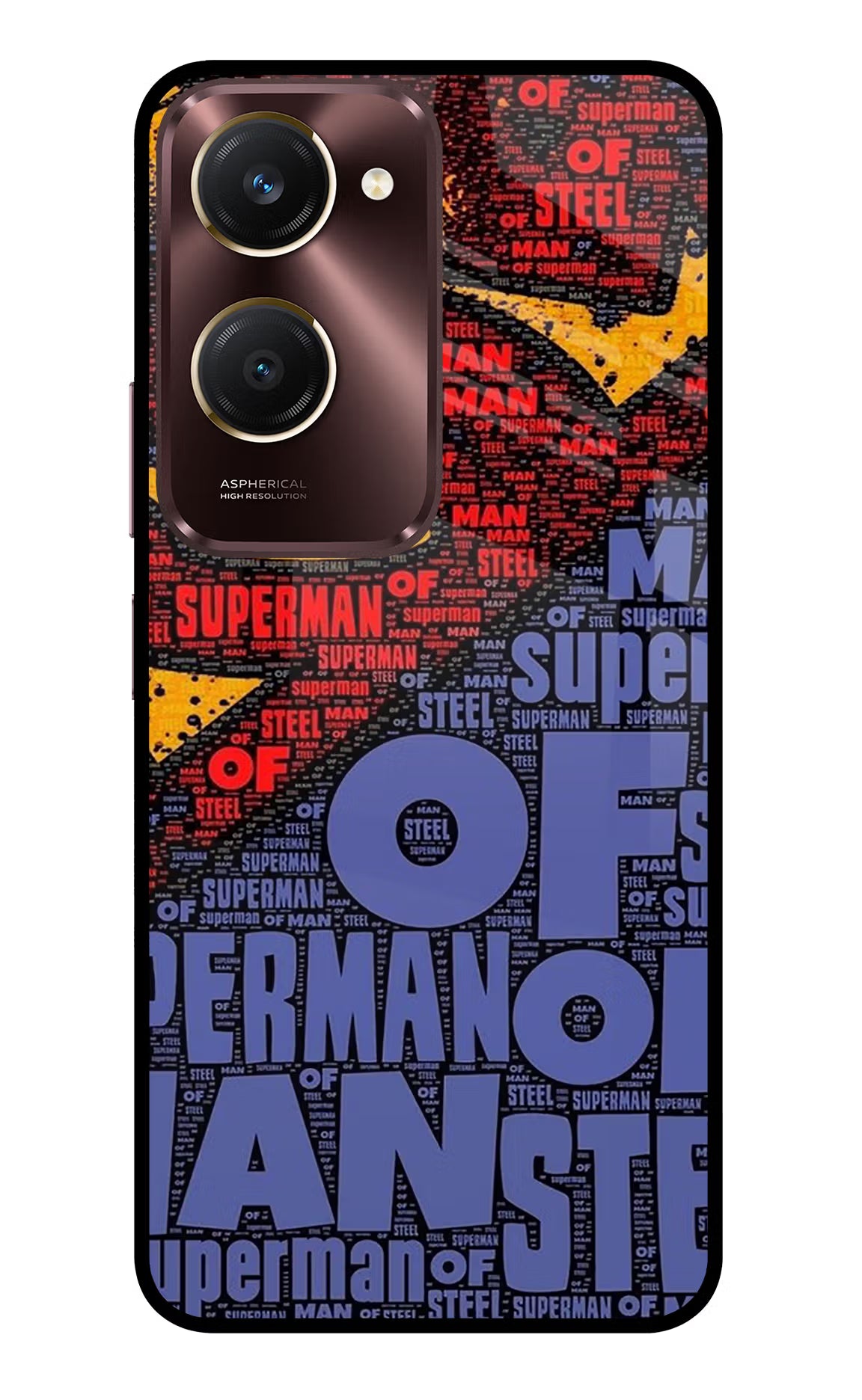 Superman Vivo Y28s 5G Glass Case Back Cover by Casekaro