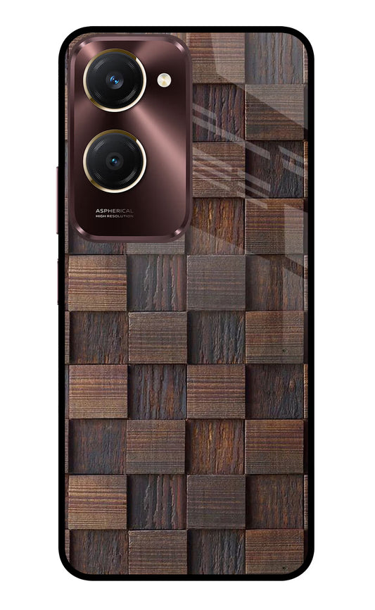 Wooden Cube Design Vivo Y28s 5G Glass Case