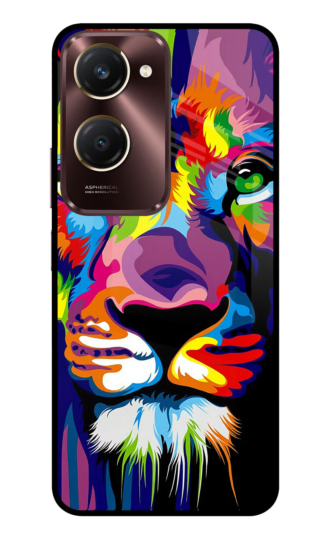 Lion Vivo Y28s 5G Glass Case Back Cover by Casekaro