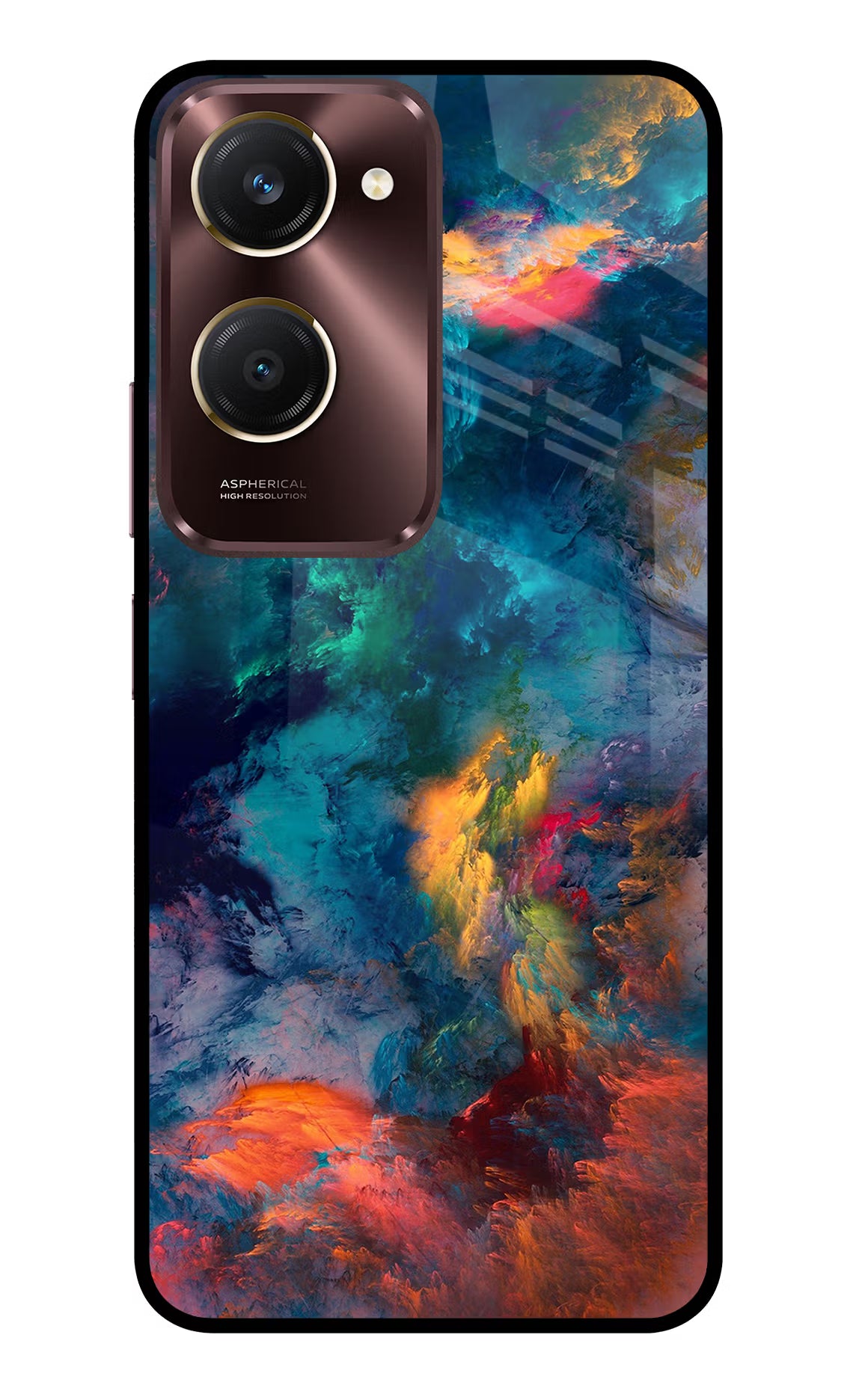 Artwork Paint Vivo Y28s 5G Glass Case Back Cover by Casekaro