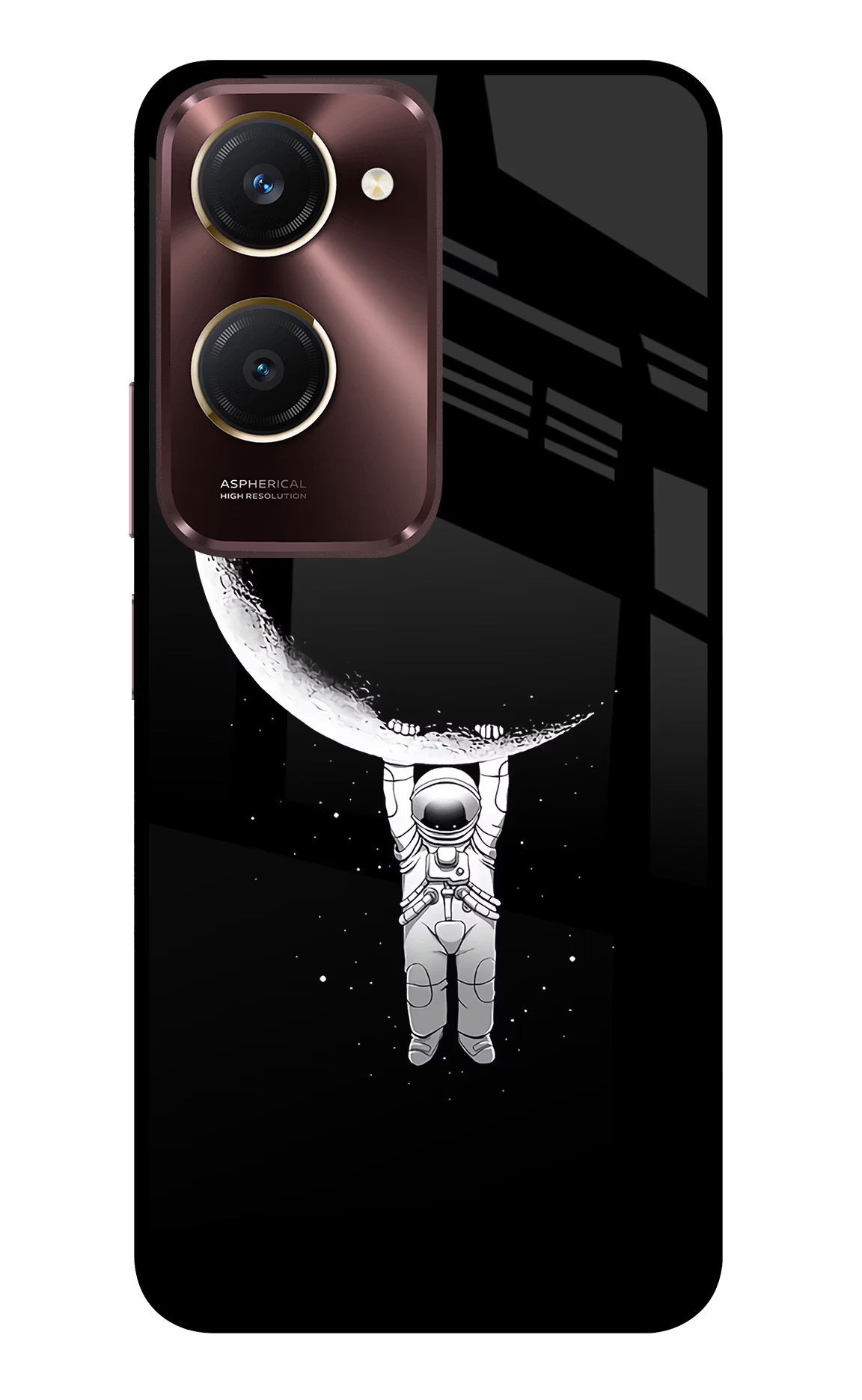 Moon Space Vivo Y28s 5G Glass Case Back Cover by Casekaro