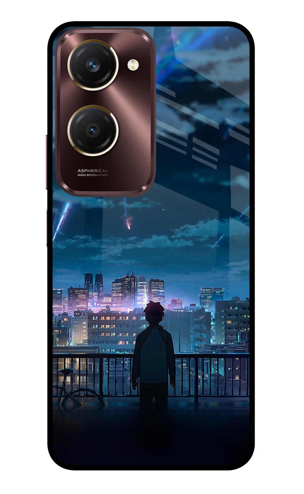 Anime Vivo Y28s 5G Glass Case Back Cover by Casekaro