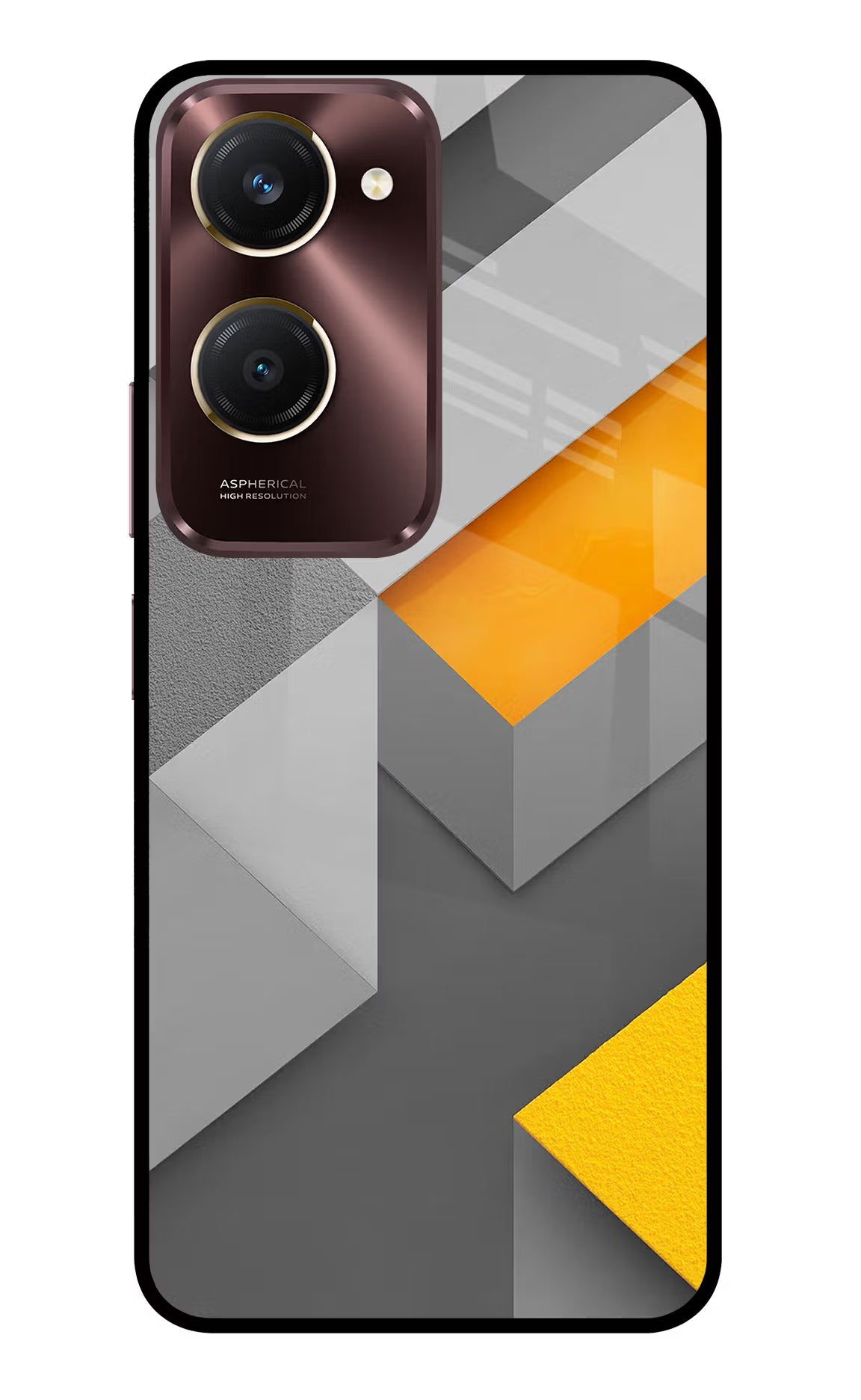 Abstract Vivo Y28s 5G Glass Case Back Cover by Casekaro