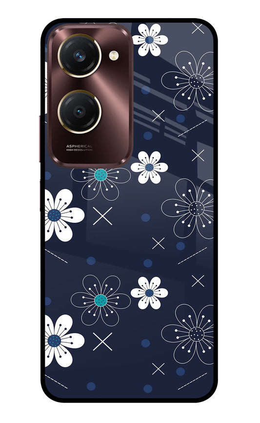 Flowers Vivo Y28s 5G Glass Case