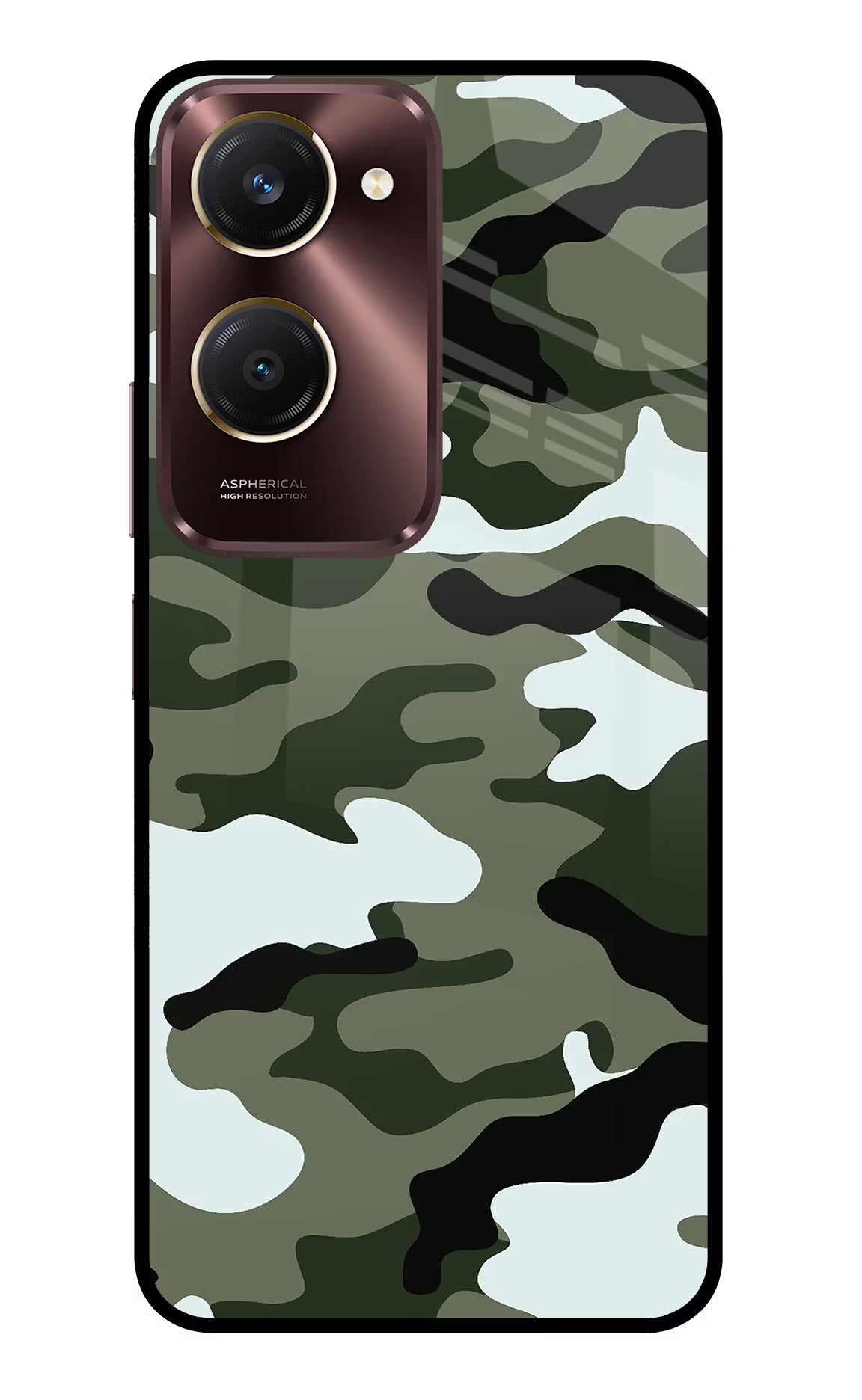 Camouflage Vivo Y28s 5G Glass Case