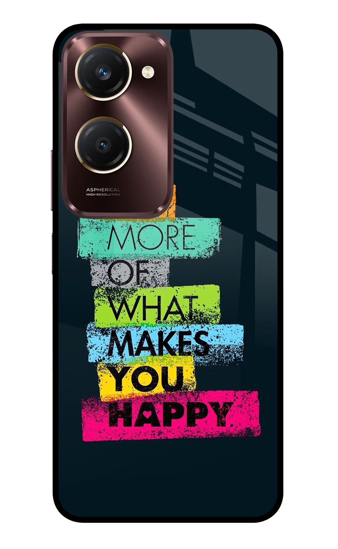 Do More Of What Makes You Happy Vivo Y28s 5G Glass Case