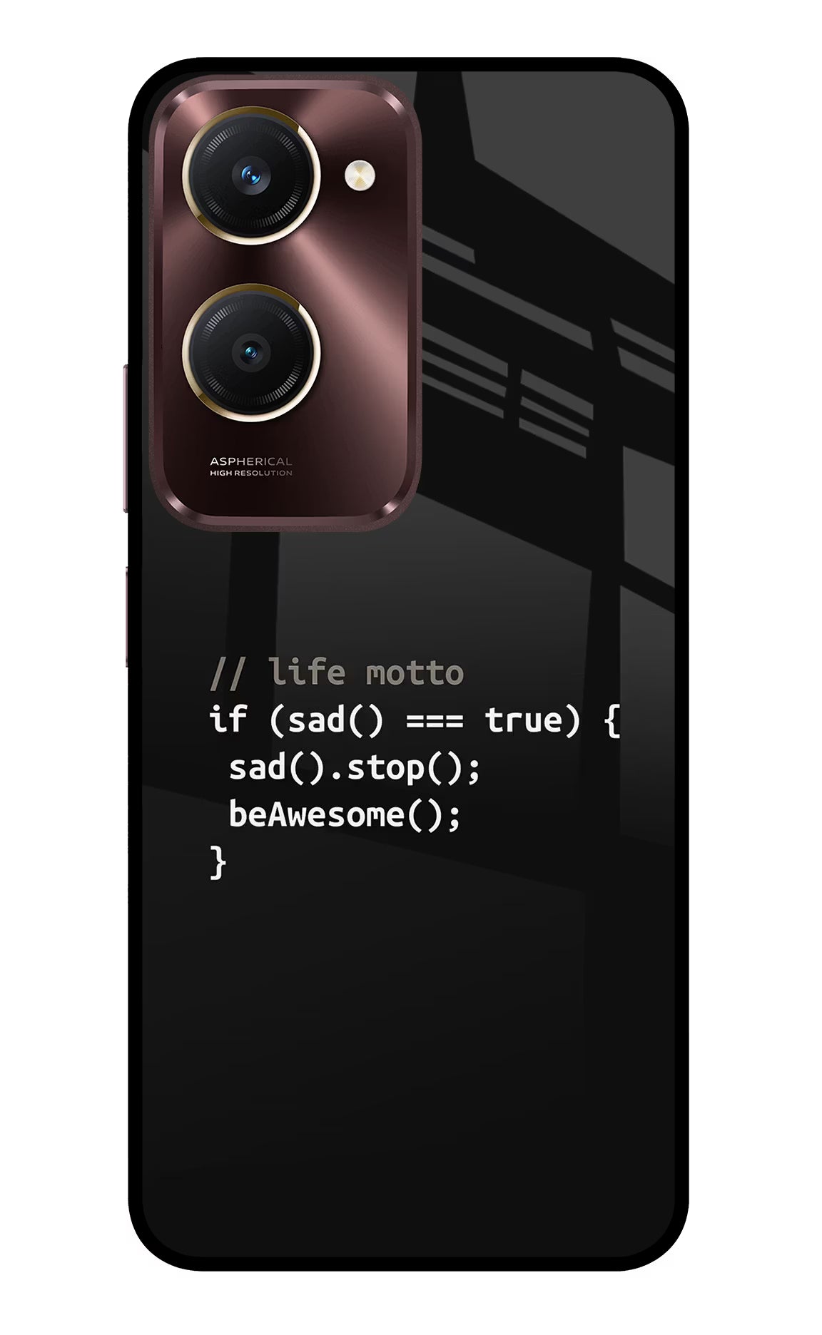 Life Motto Code Vivo Y28s 5G Glass Case