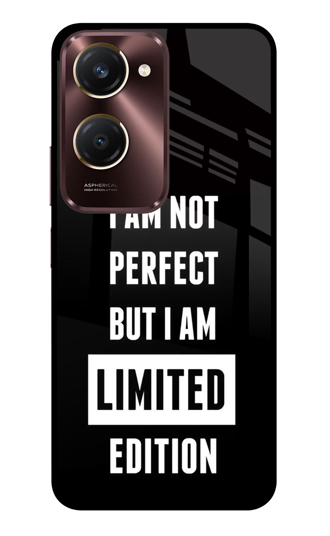I Am Not Perfect But I Am Limited Edition Vivo Y28s 5G Glass Case