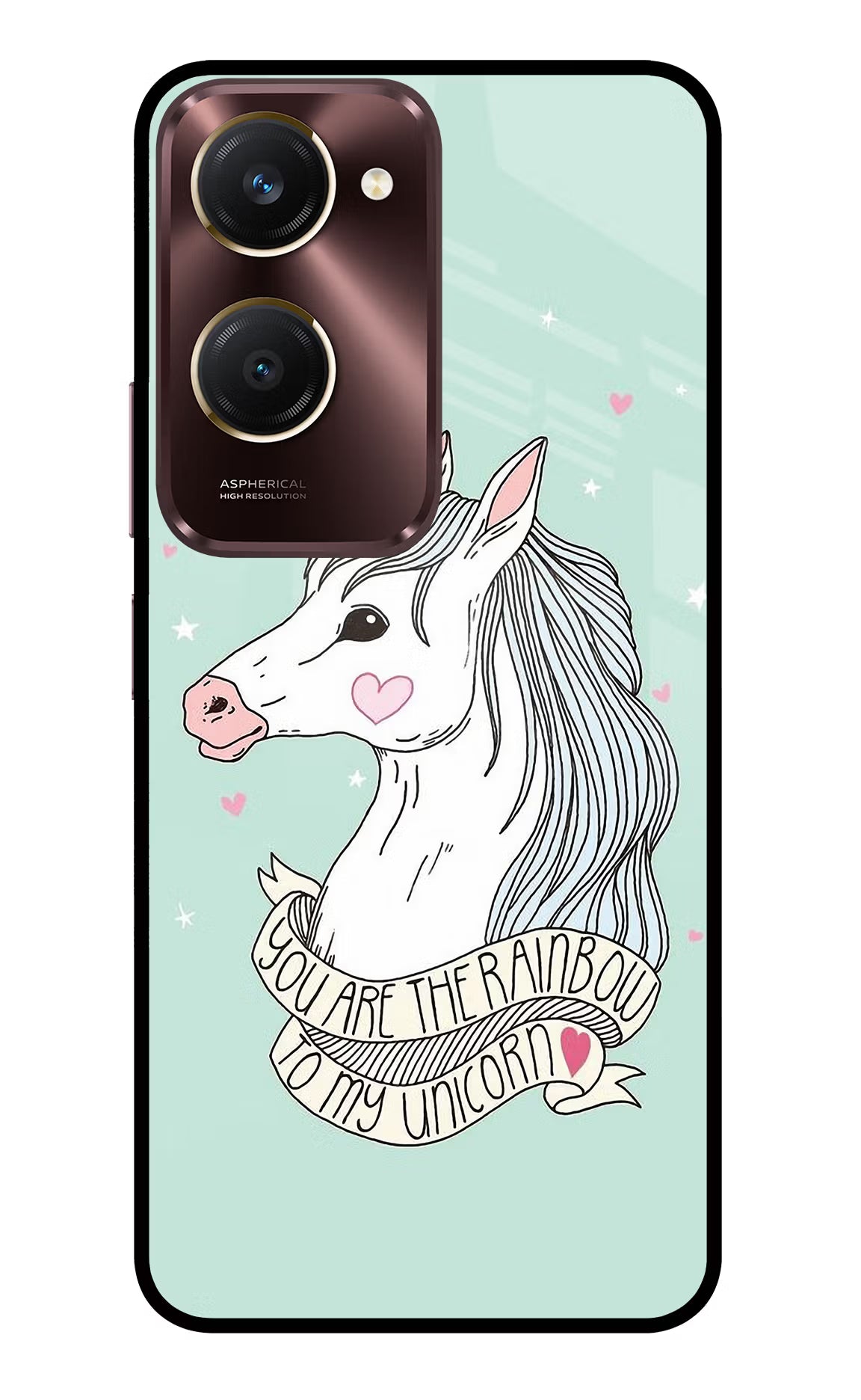 Unicorn Wallpaper Vivo Y28s 5G Glass Case