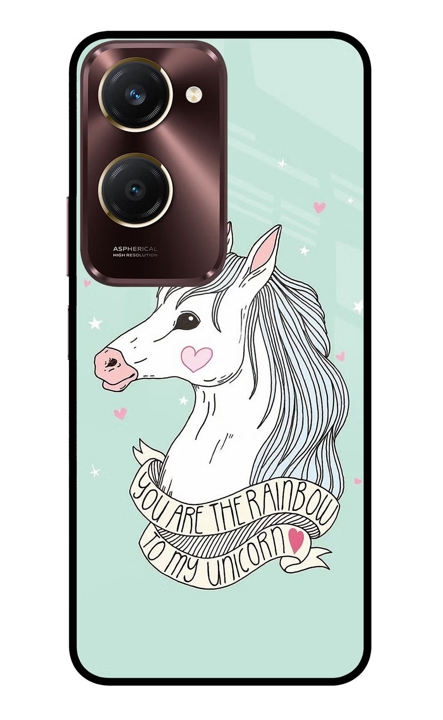 Unicorn Wallpaper Vivo Y28s 5G Back Cover, Glass case