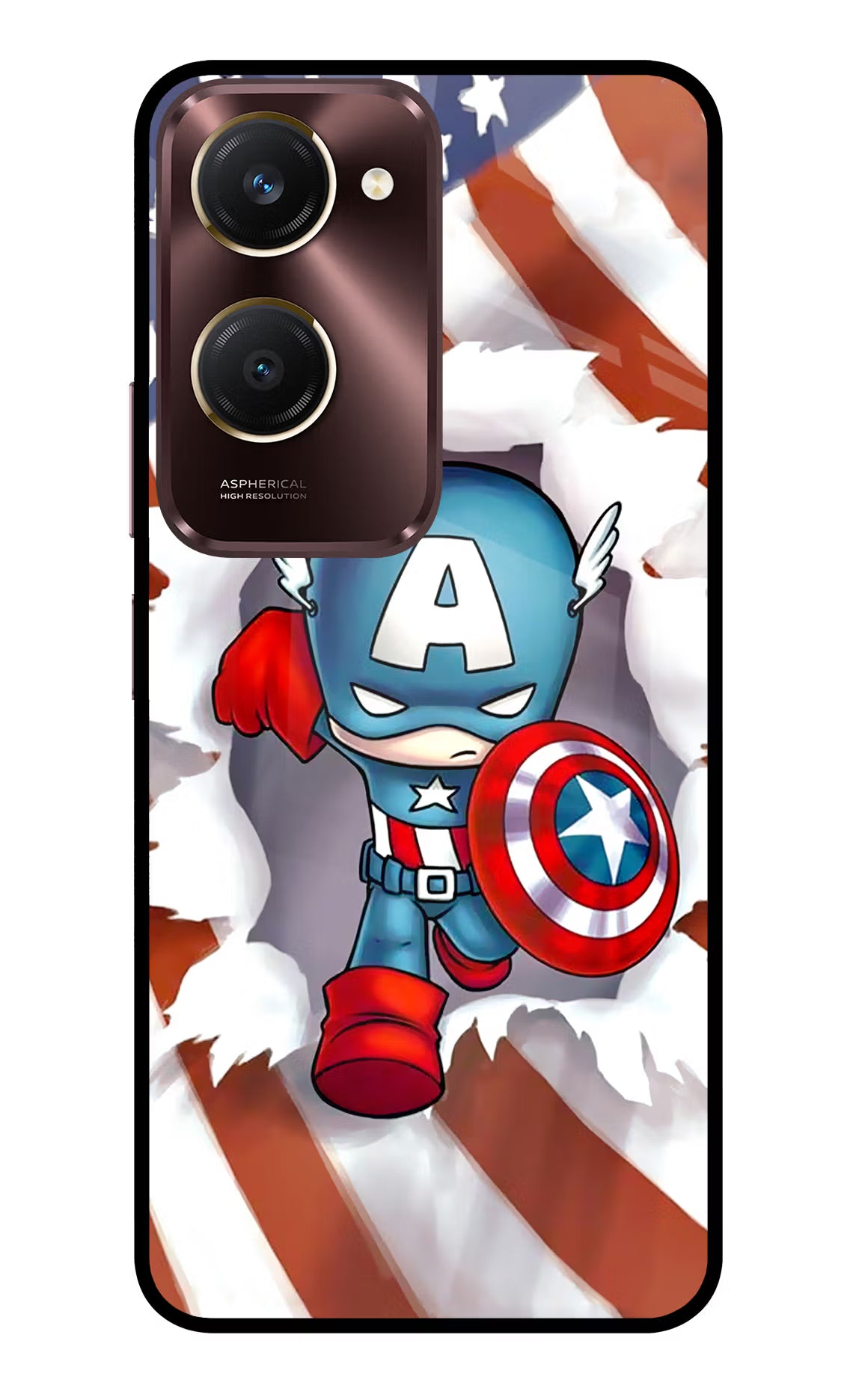 Captain America Vivo Y28s 5G Glass Case
