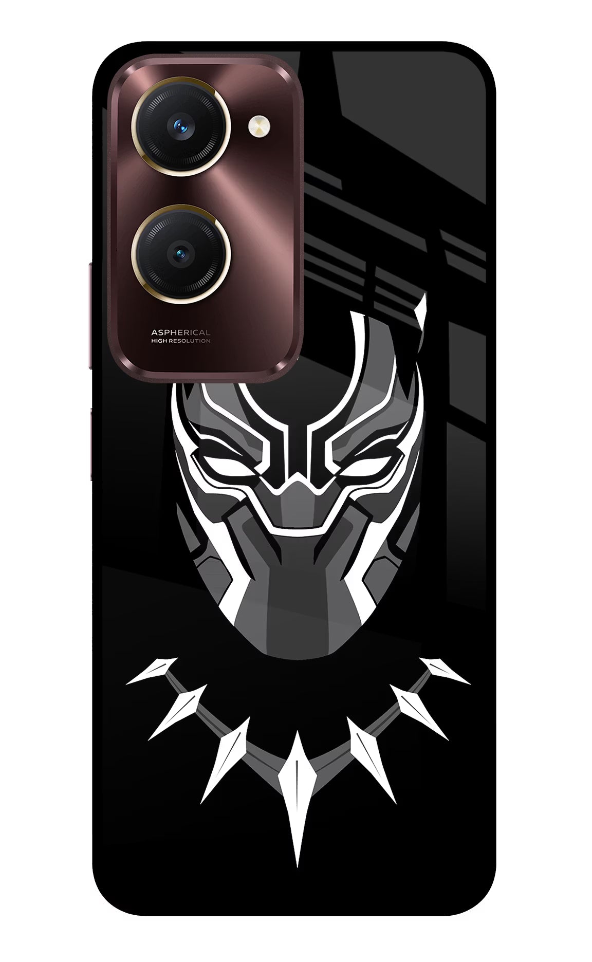 Black Panther Vivo Y28s 5G Glass Case Back Cover by Casekaro