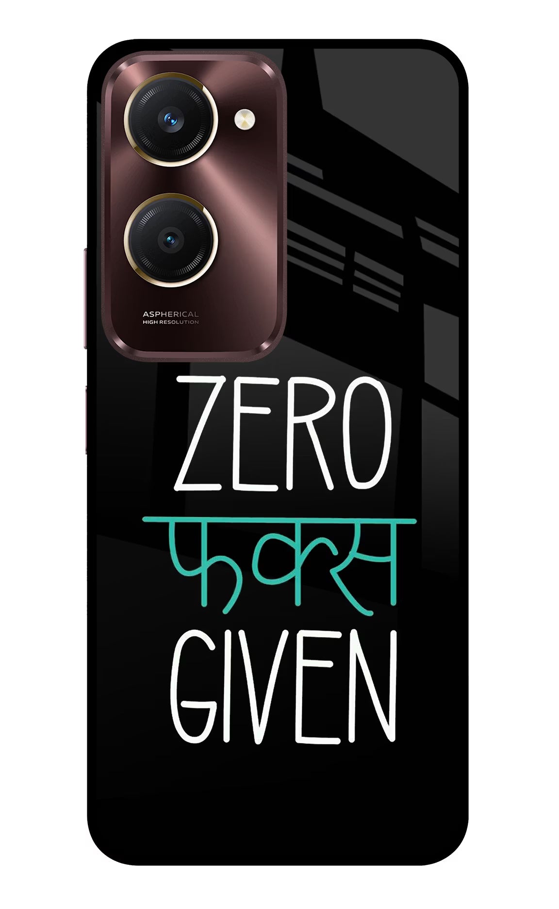 Zero Fucks Given Vivo Y28s 5G Glass Case