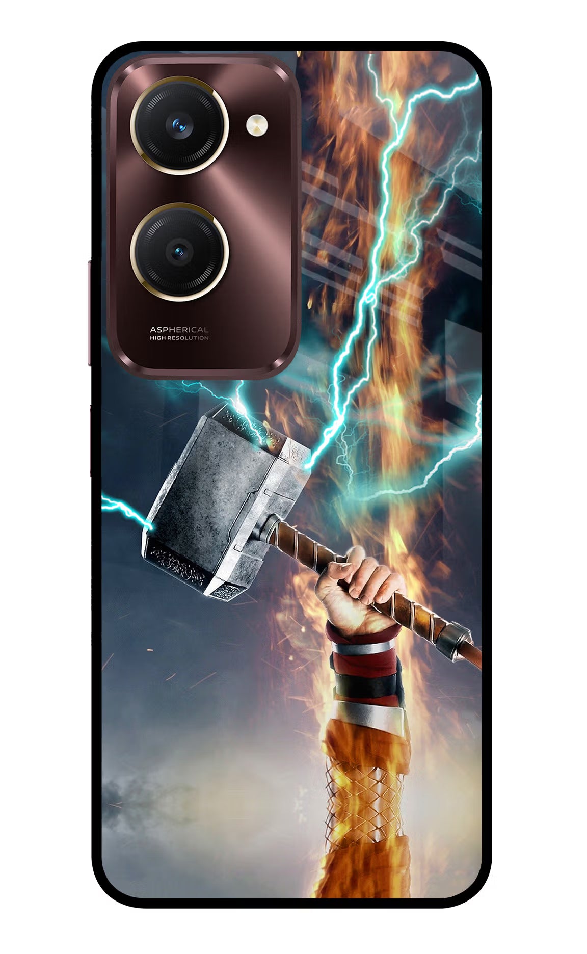 Thor Hammer Mjolnir Vivo Y28s 5G Glass Case