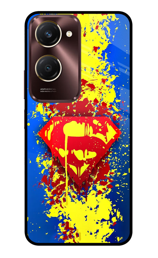 Superman logo Vivo Y28s 5G Glass Case