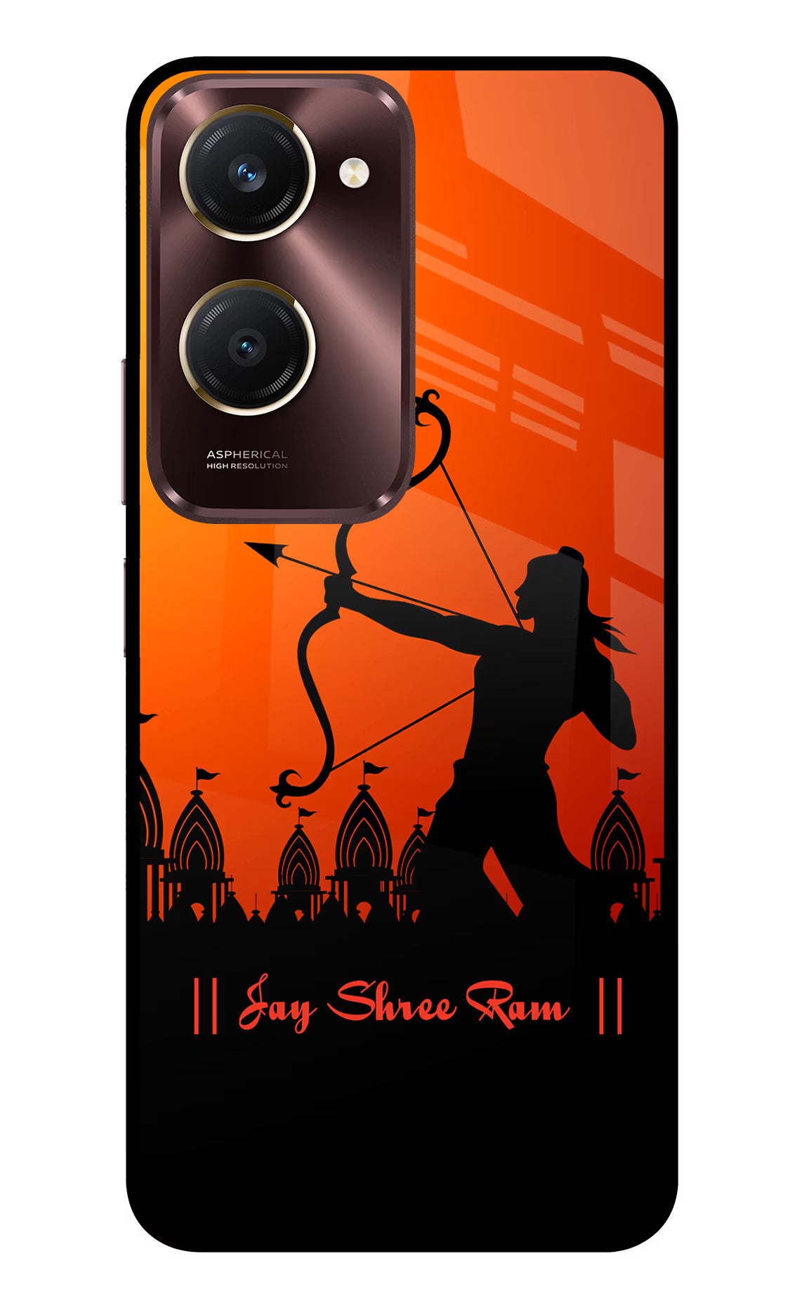 Lord Ram - 4 Vivo Y28s 5G Glass Case Back Cover by Casekaro