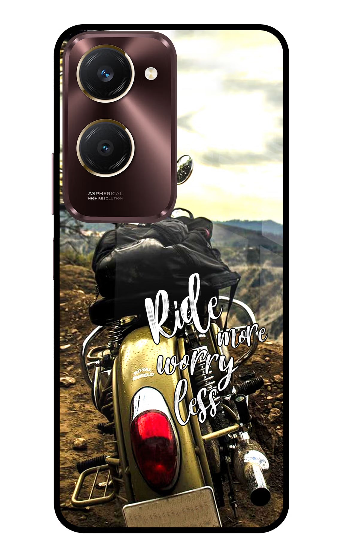 Ride More Worry Less Vivo Y28s 5G Glass Case