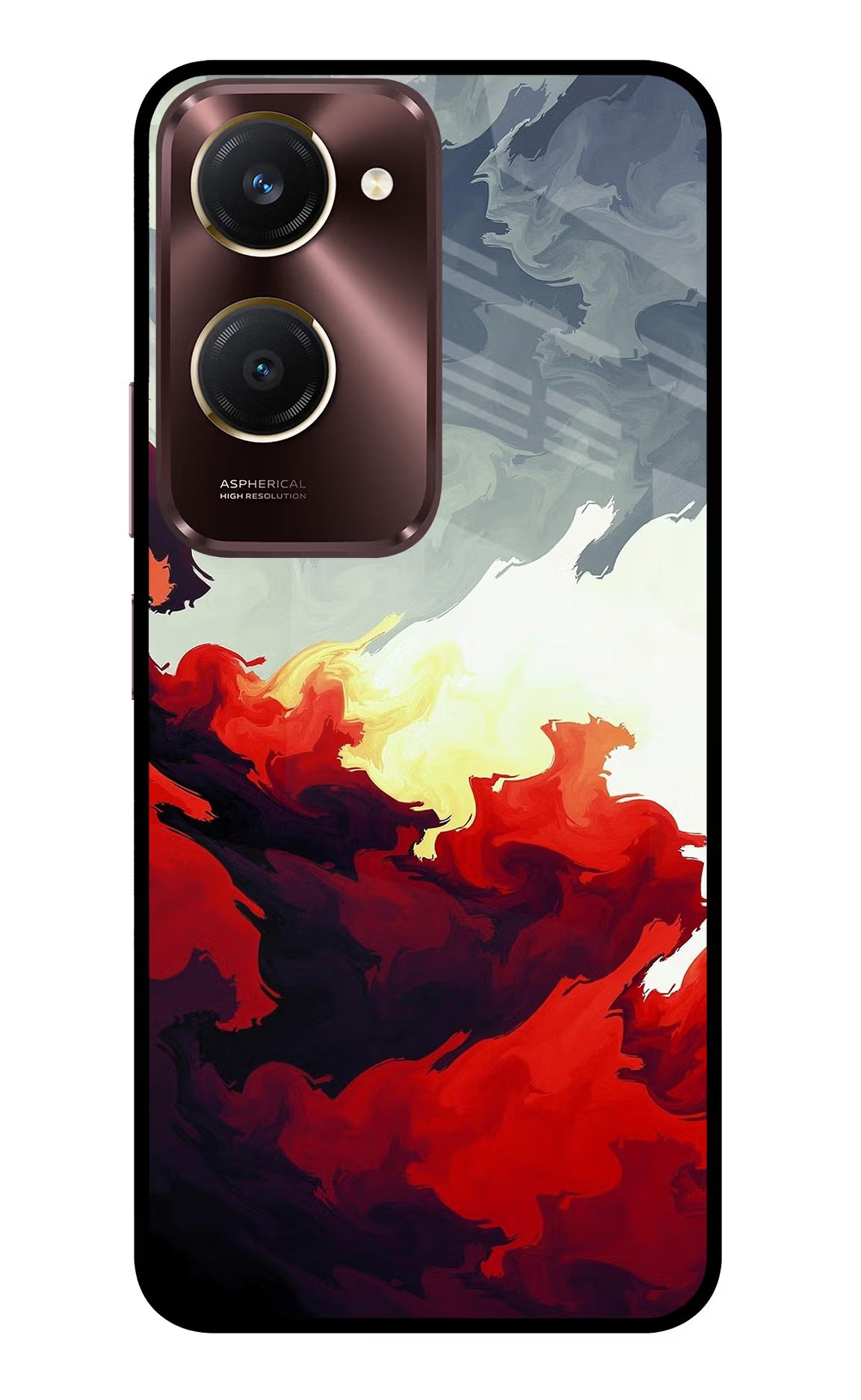 Fire Cloud Vivo Y28s 5G Glass Case